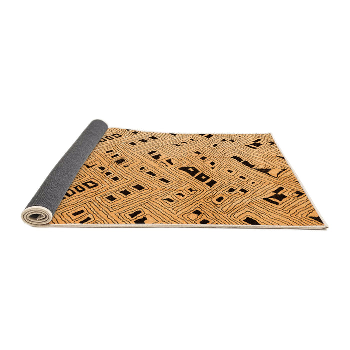 Sideview of Solid Orange Modern Rug, abs4750org