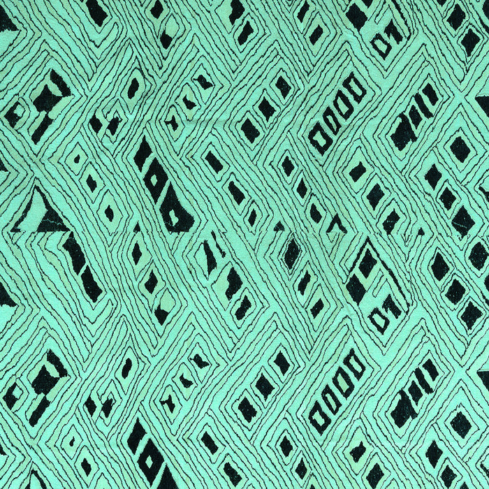 Square Machine Washable Solid Turquoise Modern Area Rugs, wshabs4750turq