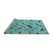 Sideview of Machine Washable Solid Light Blue Modern Rug, wshabs4750lblu