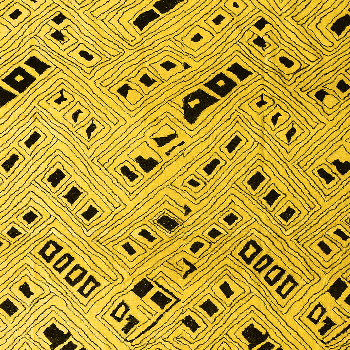 Machine Washable Solid Yellow Modern Rug, wshabs4750yw