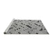 Sideview of Machine Washable Solid Gray Modern Rug, wshabs4750gry