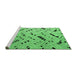 Sideview of Machine Washable Solid Emerald Green Modern Area Rugs, wshabs4750emgrn