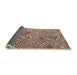 Sideview of Abstract Red Brown Solid Rug, abs4751