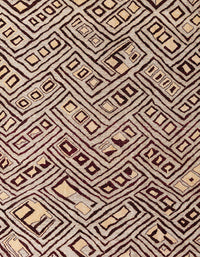 Machine Washable Abstract Red Brown Rug, wshabs4751