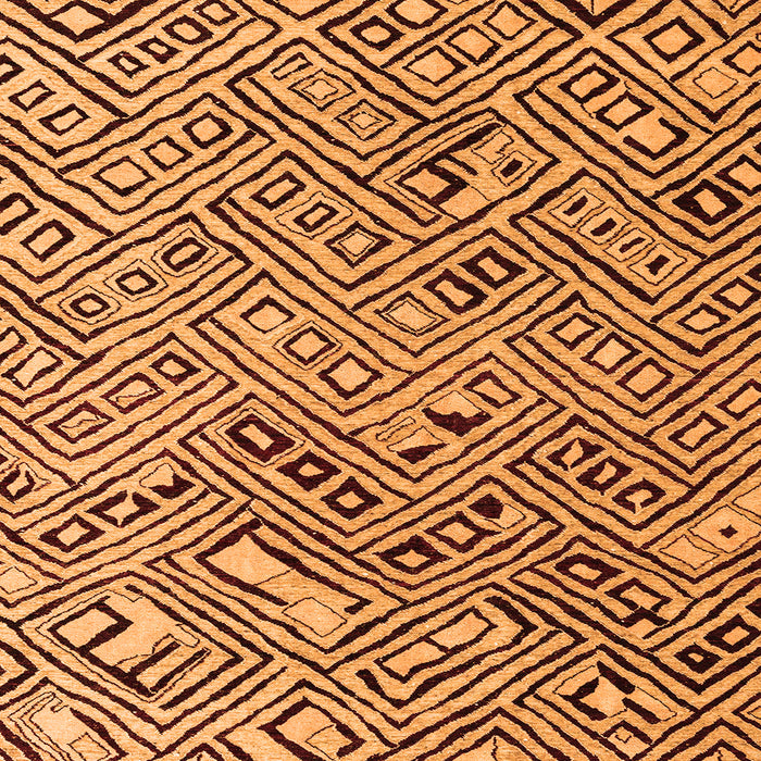 Square Machine Washable Solid Orange Modern Area Rugs, wshabs4751org