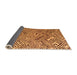 Sideview of Solid Orange Modern Rug, abs4751org