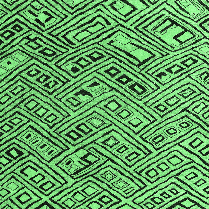 Square Solid Emerald Green Modern Rug, abs4751emgrn