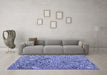 Machine Washable Solid Blue Modern Rug in a Living Room, wshabs4751blu