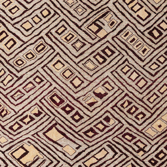 Abstract Red Brown Solid Rug, abs4751