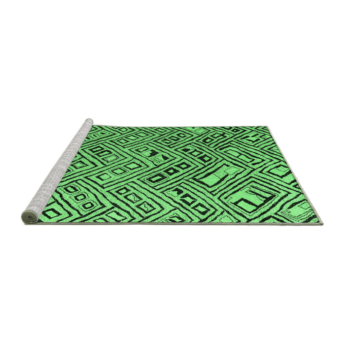 Sideview of Machine Washable Solid Emerald Green Modern Area Rugs, wshabs4751emgrn