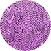 Round Solid Purple Modern Rug, abs4751pur