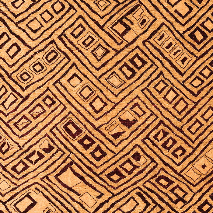 Machine Washable Solid Orange Modern Area Rugs, wshabs4751org
