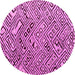 Round Solid Pink Modern Rug, abs4751pnk