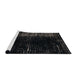 Sideview of Machine Washable Abstract Western Charcoal Gray Rug, wshabs4752