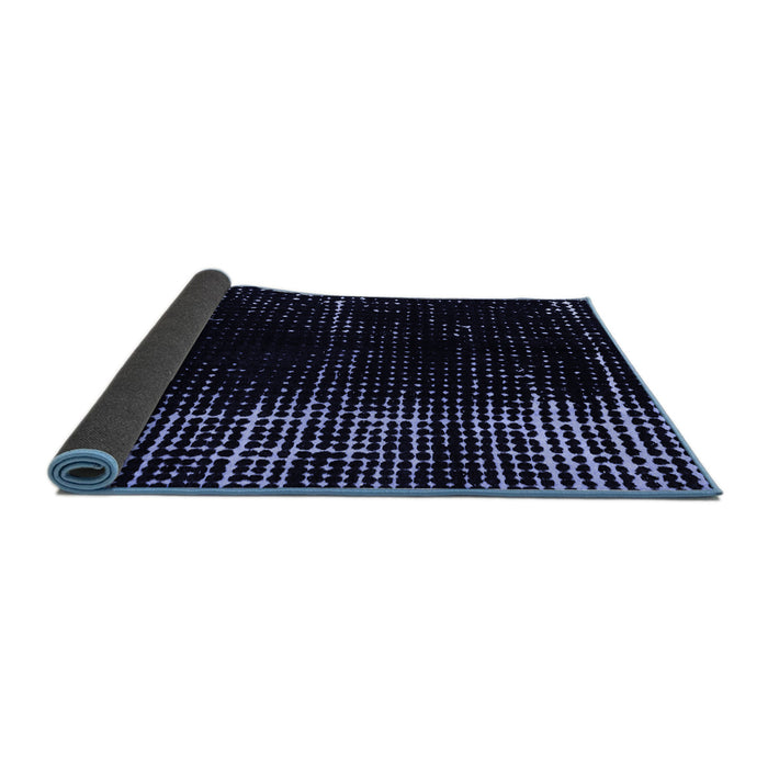 Sideview of Abstract Blue Modern Rug, abs4752blu