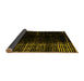 Sideview of Abstract Yellow Modern Rug, abs4752yw