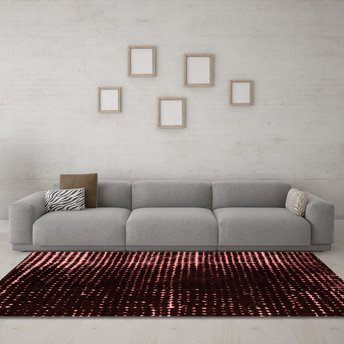 Modern Red Washable Rugs