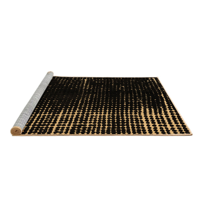 Sideview of Machine Washable Abstract Brown Modern Rug, wshabs4752brn