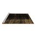 Sideview of Machine Washable Abstract Brown Modern Rug, wshabs4752brn