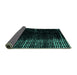 Sideview of Abstract Turquoise Modern Rug, abs4752turq