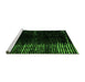 Sideview of Machine Washable Abstract Green Modern Area Rugs, wshabs4752grn