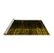 Sideview of Machine Washable Abstract Yellow Modern Rug, wshabs4752yw