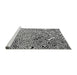 Sideview of Machine Washable Solid Gray Modern Rug, wshabs4753gry