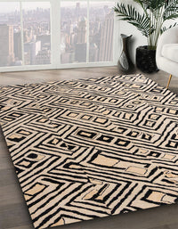 Abstract Pastel Orange Solid Rug, abs4753