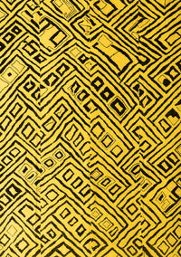 Solid Yellow Modern Rug, abs4753yw