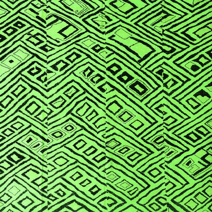 Square Machine Washable Solid Green Modern Area Rugs, wshabs4753grn