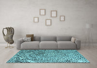 Machine Washable Solid Light Blue Modern Rug, wshabs4753lblu