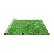 Sideview of Machine Washable Solid Green Modern Area Rugs, wshabs4753grn