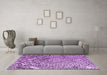 Machine Washable Solid Purple Modern Area Rugs in a Living Room, wshabs4753pur