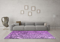 Machine Washable Solid Purple Modern Rug, wshabs4753pur