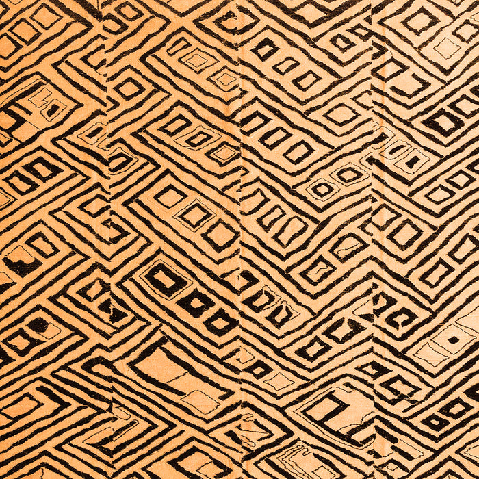 Square Machine Washable Solid Orange Modern Area Rugs, wshabs4753org