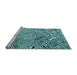 Sideview of Machine Washable Solid Light Blue Modern Rug, wshabs4753lblu