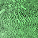 Square Machine Washable Solid Emerald Green Modern Area Rugs, wshabs4753emgrn