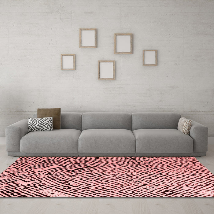 Modern Red Washable Rugs
