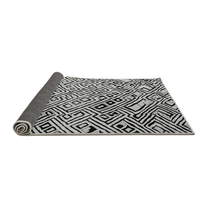 Sideview of Solid Gray Modern Rug, abs4753gry
