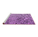 Sideview of Machine Washable Solid Purple Modern Area Rugs, wshabs4753pur