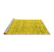 Sideview of Machine Washable Solid Yellow Modern Rug, wshabs4754yw