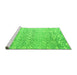 Sideview of Machine Washable Solid Green Modern Area Rugs, wshabs4754grn