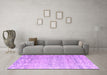 Machine Washable Solid Purple Modern Area Rugs in a Living Room, wshabs4754pur