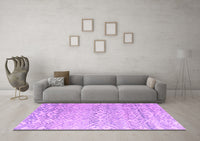 Machine Washable Solid Purple Modern Rug, wshabs4754pur