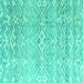 Square Solid Turquoise Modern Rug, abs4754turq