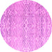 Round Solid Pink Modern Rug, abs4754pnk