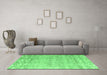 Machine Washable Solid Emerald Green Modern Area Rugs in a Living Room,, wshabs4754emgrn