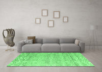 Machine Washable Solid Emerald Green Modern Rug, wshabs4754emgrn