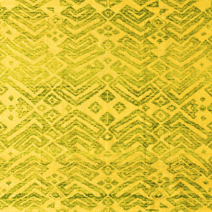Machine Washable Solid Yellow Modern Rug, wshabs4754yw