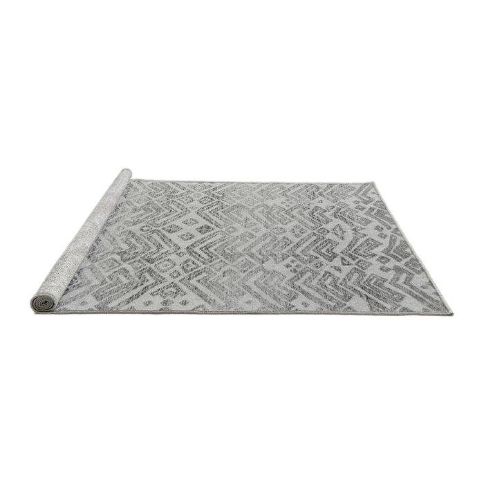 Sideview of Machine Washable Solid Gray Modern Rug, wshabs4754gry